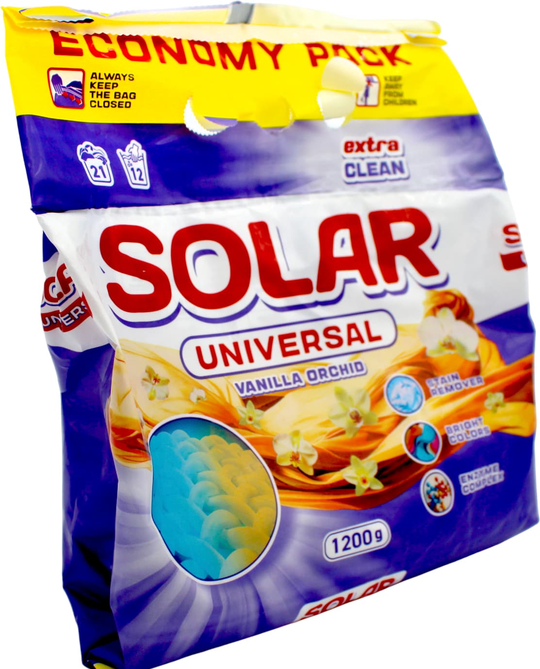 Стир. порошок 1200г универ. "Solar" Vanilla Orchi бесфосф.(12)