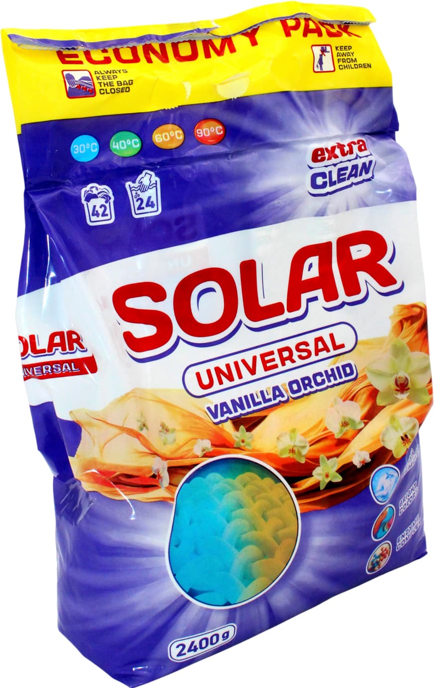 Стир. порошок 2400г универ. "Solar" Vanilla Orchi бесфосф.(6)