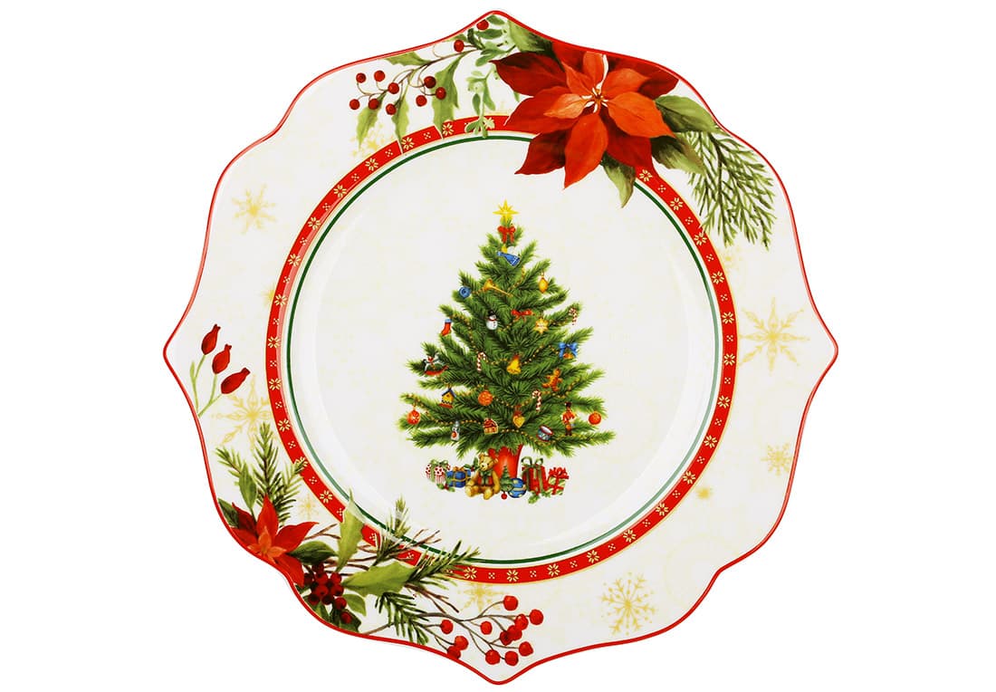 Тарілка порцелян. "Christmas Story" 21х1,3см №149-040/Bonadi/(4)