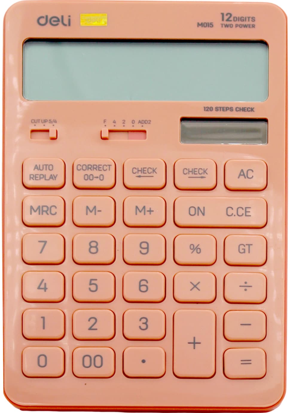 Калькулятор "Deli" №EM01541 (12-розряд.) 175х108х15мм рожевий