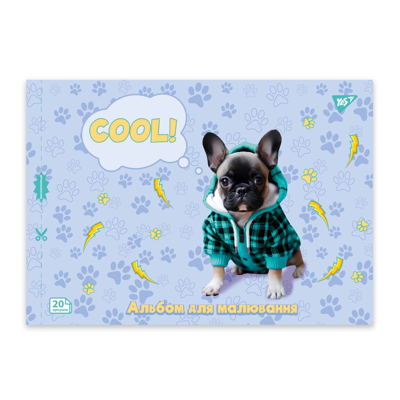 Альбом для малюв. на скобі 20/100 А4 з перфор. Dogs №130603/Yes/(4)(128)