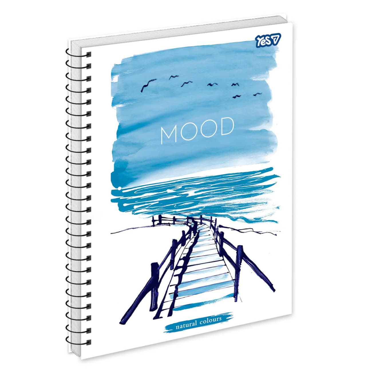 Тетрадь пруж. А4 80л. клет. карт.обл. ВД-лак "Mood" №152377/Yes/