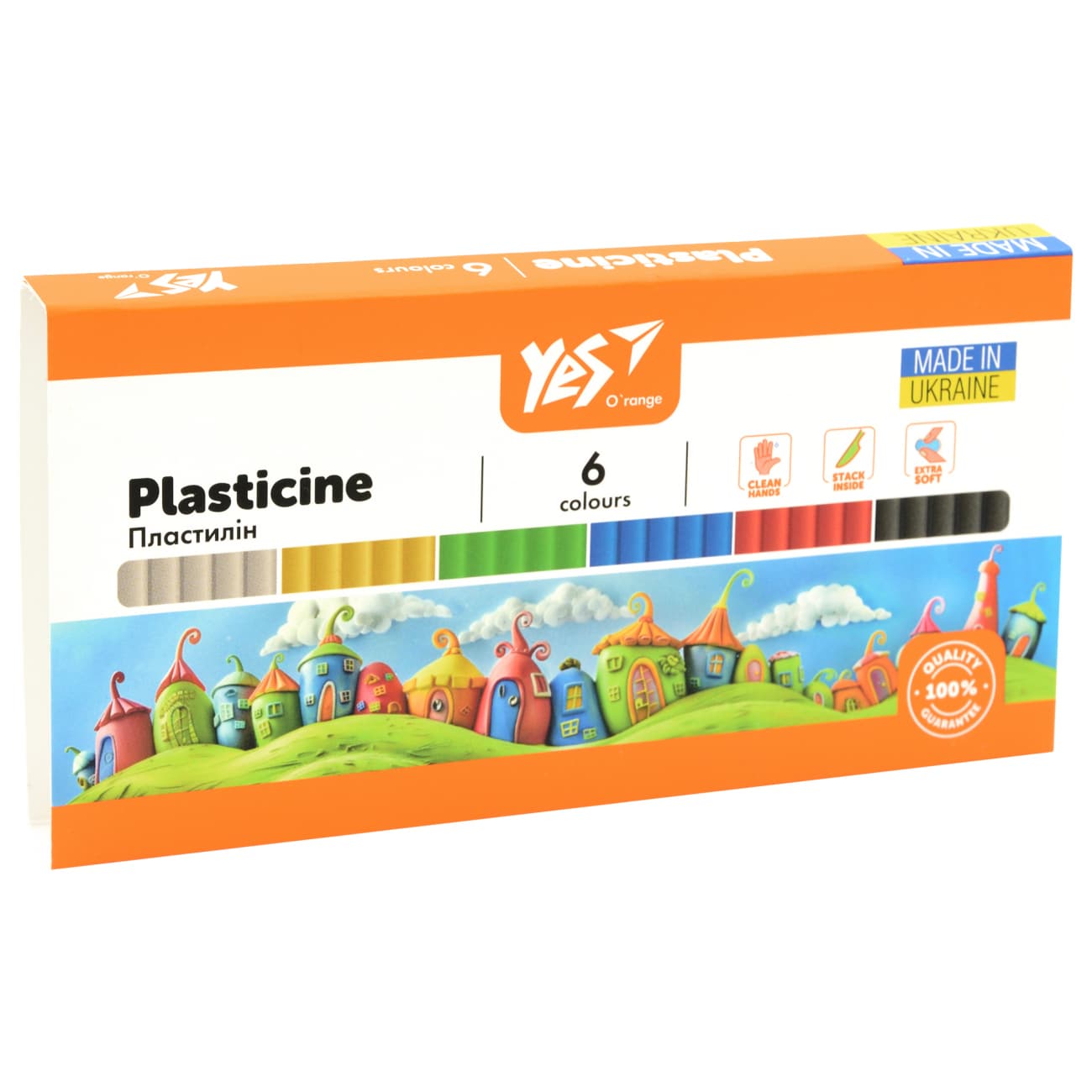 Пластилін "Yes" O'range Line 6 кольор. 120гр №540686(40)