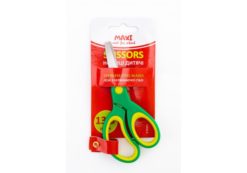 Ножницы детские CoolForSchool 13,5 см с пружиной и линейкой (12) CF49463
