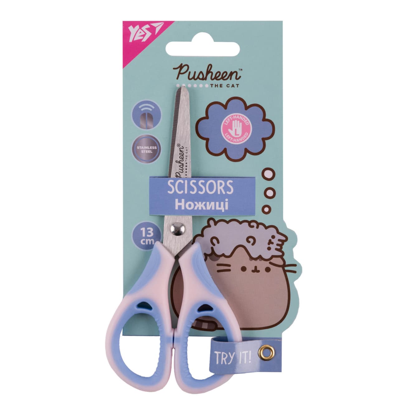 Ножницы дет. "Yes" №480467 Pusheen 13см для левши(12)