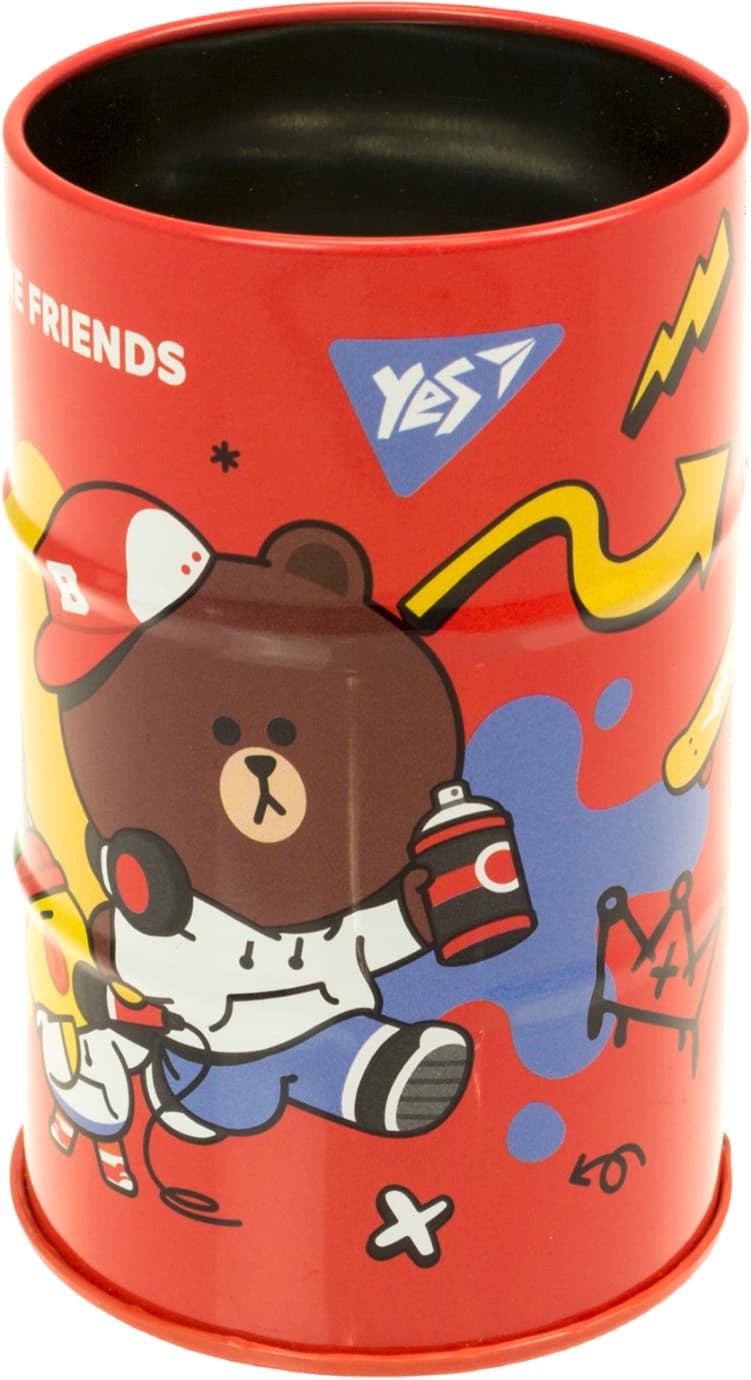 Стакан для ручок метал. "Yes" №470504 "Line friends"(50)