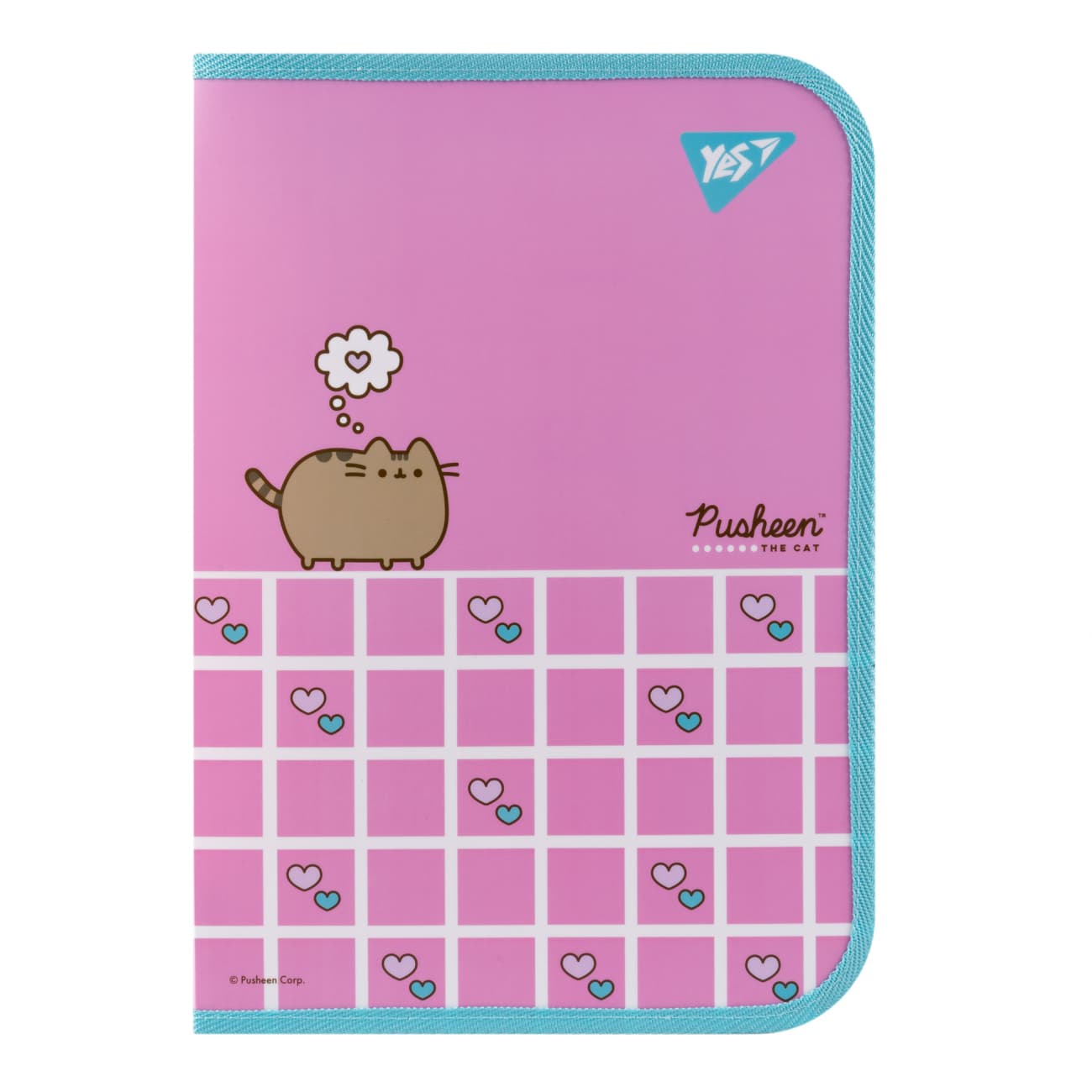 Папка факульт."Yes" А4 №492222 "Pusheen. Hearts" пласт. на блискавці,з внутр. кишенею(12)(48)