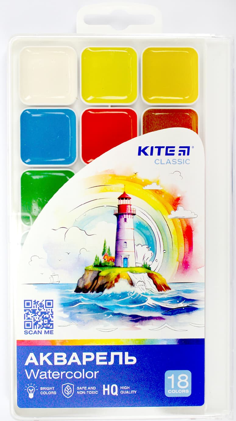 Акварель 18 цветн. "Kite" "Classic" №K-066(12)