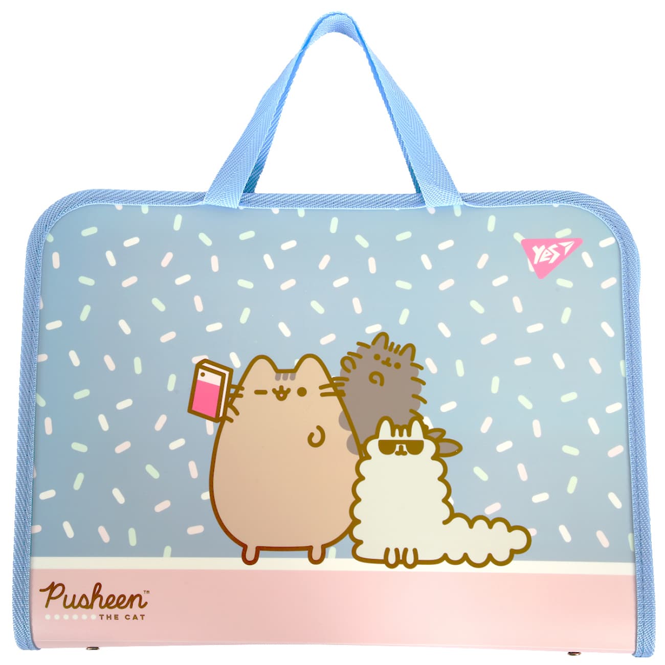 Папка-портфель "Yes" №492316 Pusheen на блиск. з ручками(12)(48)
