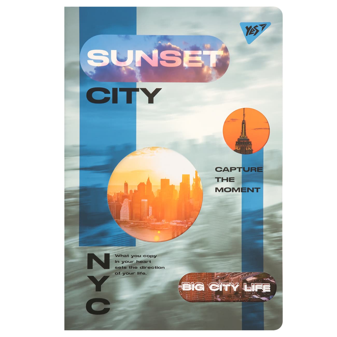 Тетрадь А4 60л. клет. с высечкой "Sunset city" №682019/Yes/(1)(20)(40)