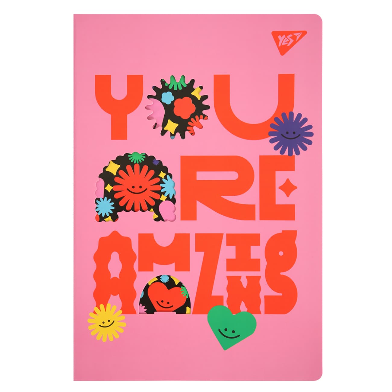 Тетрадь А4 40л. клет. с высечкой "You are amazing" №682017/Yes/(1)(20)(40)