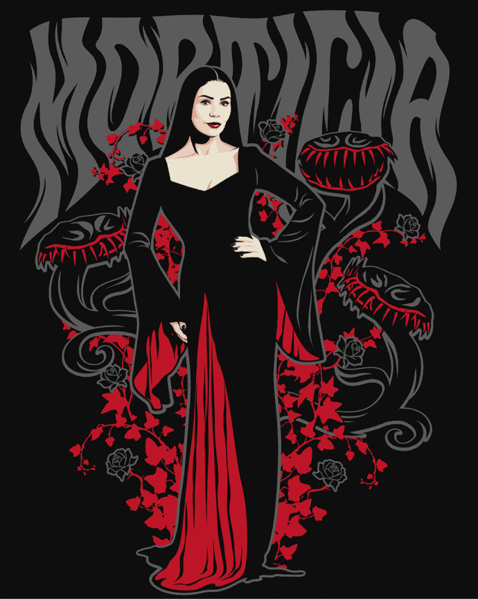 Картини по номерах "Santi" Wednesday. Morticia Addams 40х50см №954423