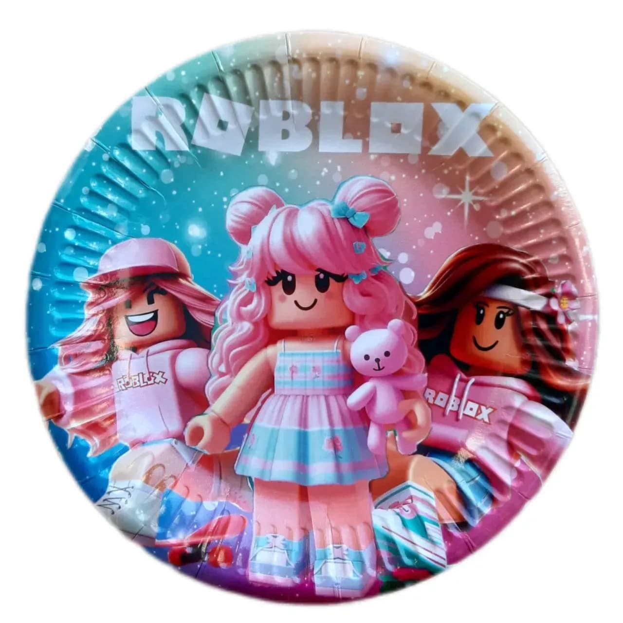 Тарелка бумажная "Роблокс Roblox" для девочек