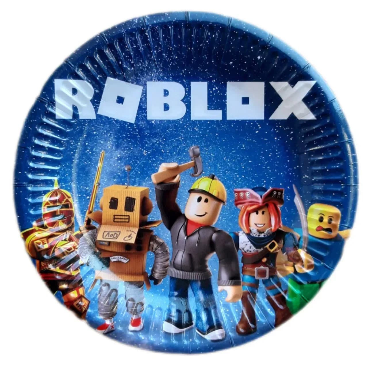 Тарелка бумажная "Роблокс Roblox-звёздное небо"