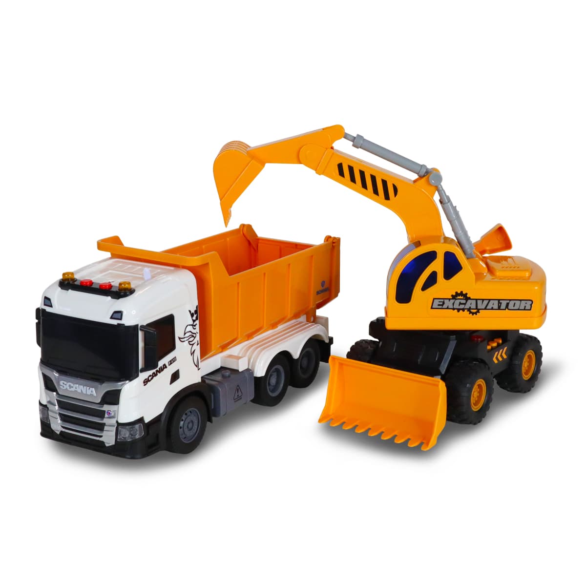 Игровой набор "Technodriver" SCANIA Самосвал и экскаватор (свет, звук)№8001KS/КиддиСвит/