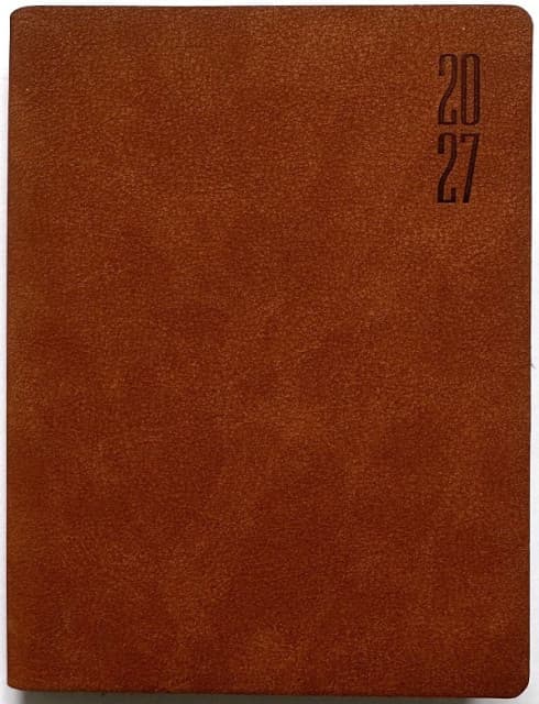 Ежедн. А6 "Мандарин" дат2027 160л. клет. кожзам. №9968(40)