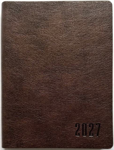 Ежедн. А6 "Мандарин" дат2027 160л. клет. кожзам. №9971(40)