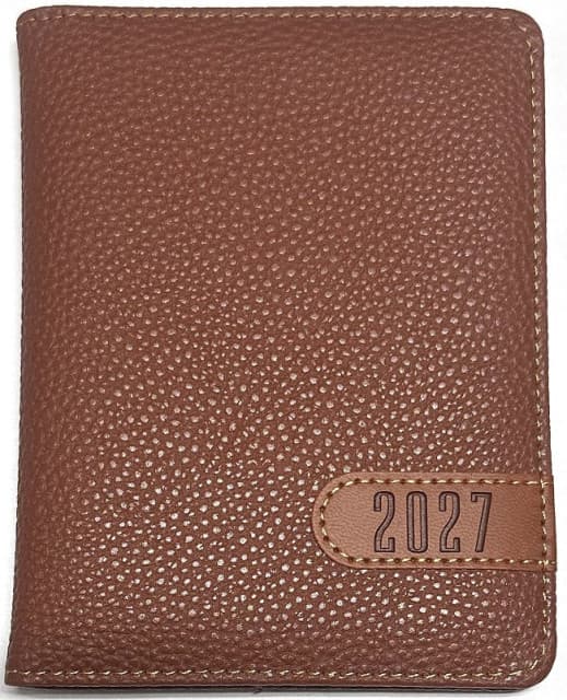 Ежедн. А6 "Мандарин" дат2027 160л. клет. кожзам. №9984(40)