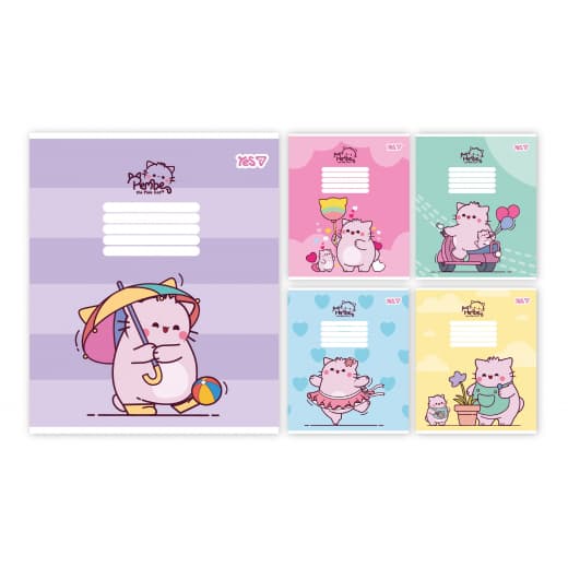 Тетрадь 12л. кос.лин. YES Pembe the cat №769089(25)(500)