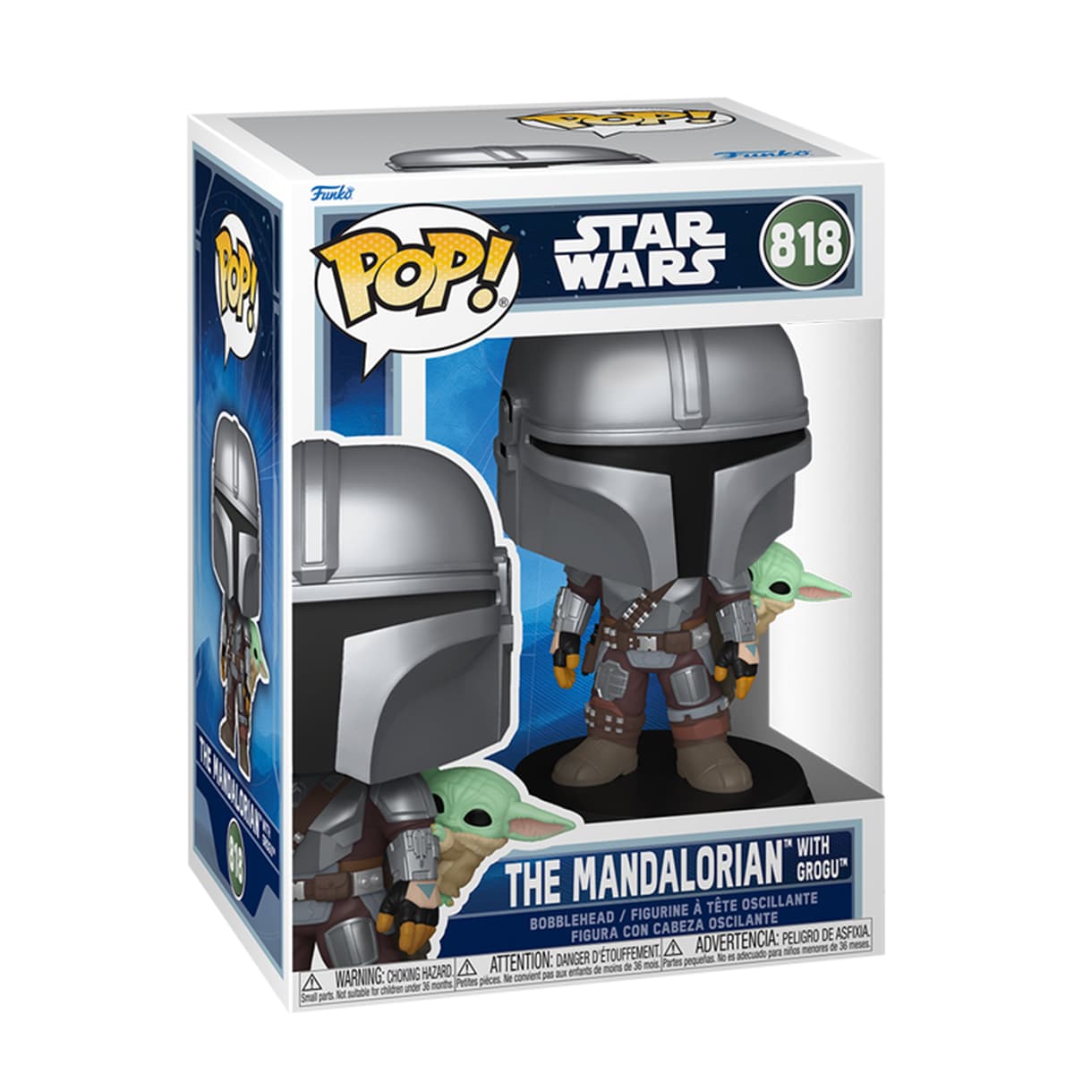 Фигурка FUNKO POP! серии "Мандалорец" - МАНДАЛОРЕЦ С ГРОГУ НА СПИНЕ №90443/Кидди Свит/