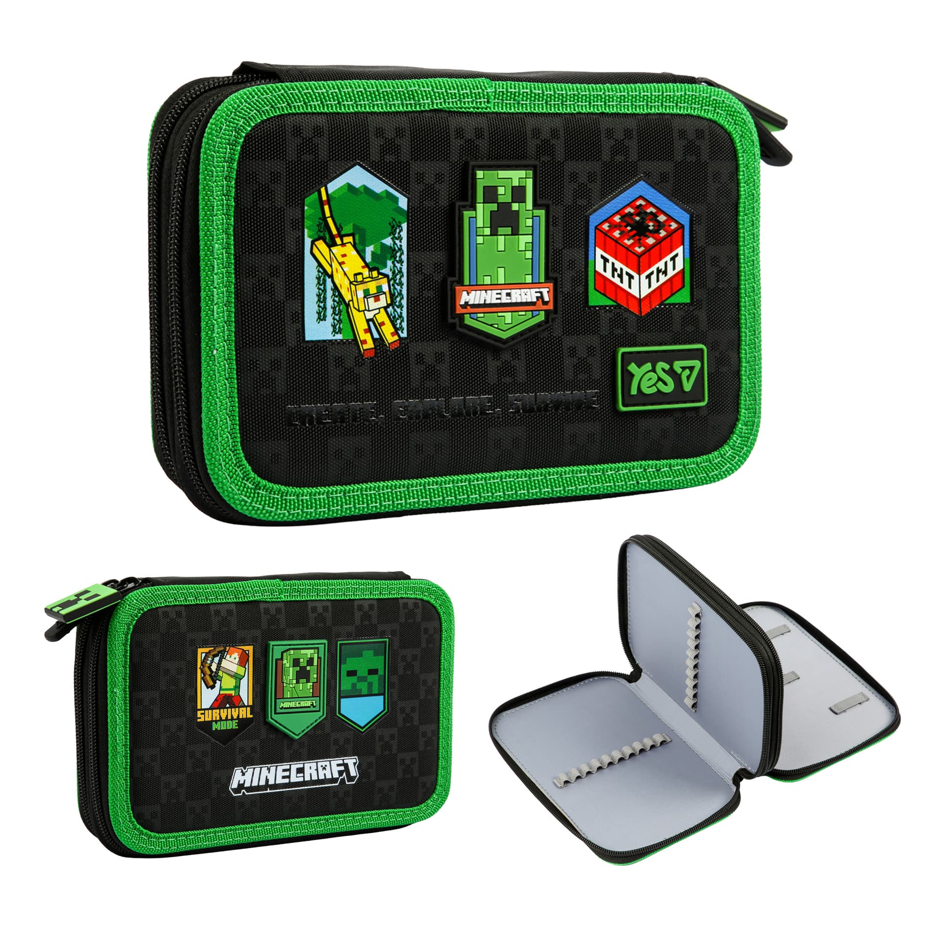 Пенал "Yes" Minecraft Adventure твёрдый, двойн. №HP-01/533718/Р-26(48)