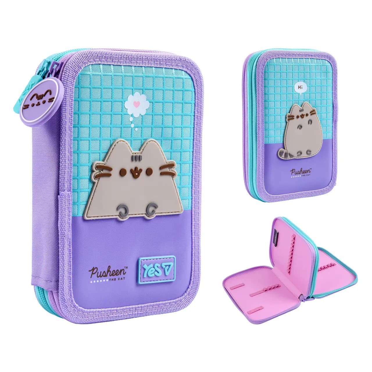 Пенал "Yes" Pusheen Summer твёрдый, двойн. №HP-01/533712/Р-26(48)
