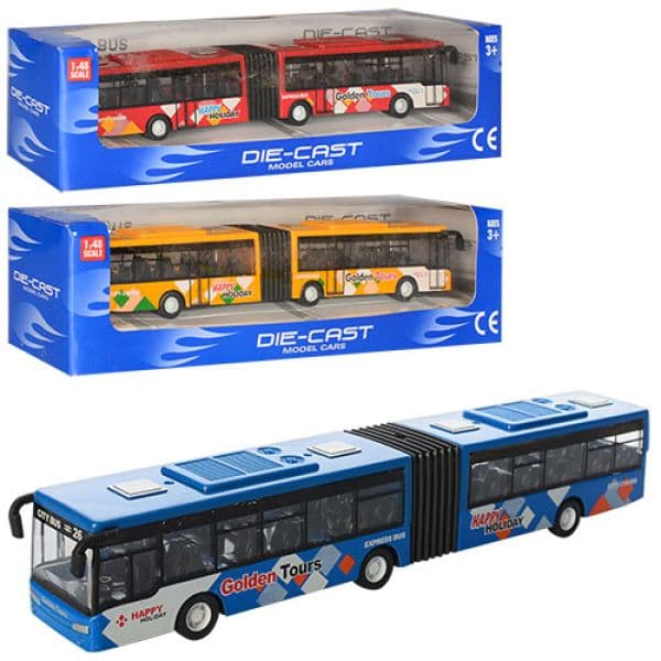 Автобус інер-ий 3 кольори,в кор-ці,26х6,5х7см №632-30(72)