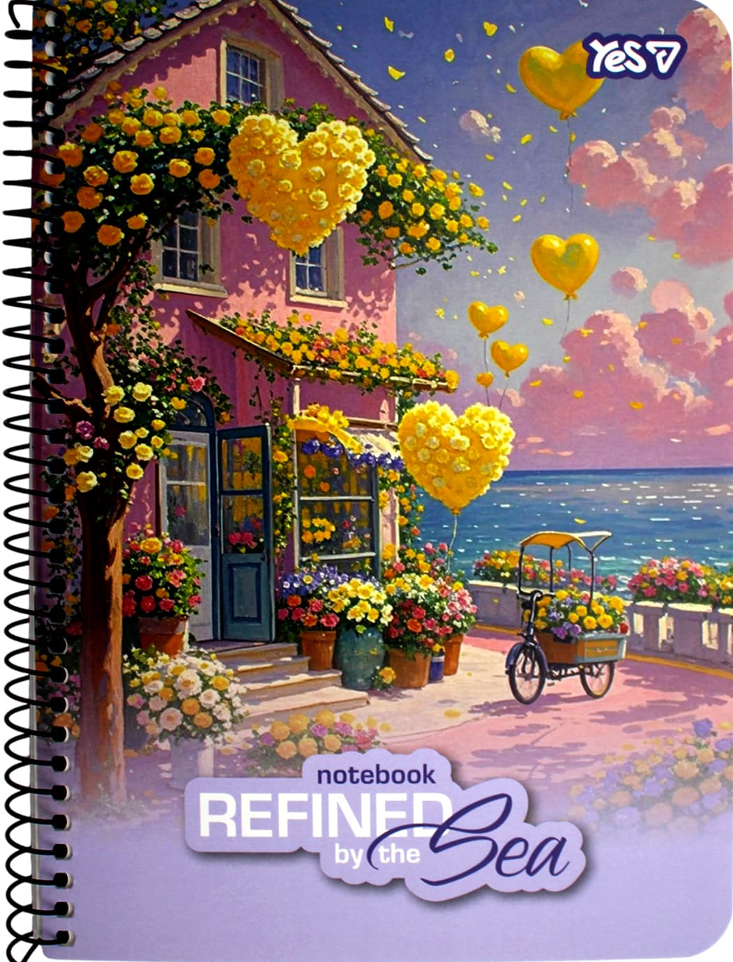 Блокнот пруж. А5 80л. клет. карт. обл. ВД-лак Refined Sea №152318/Yes/(60)
