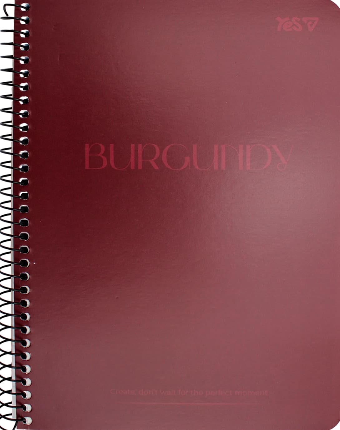 Блокнот пруж. А5 80л. клет. карт. обл. ВД-лак Burgundy №152434/Yes/(60)