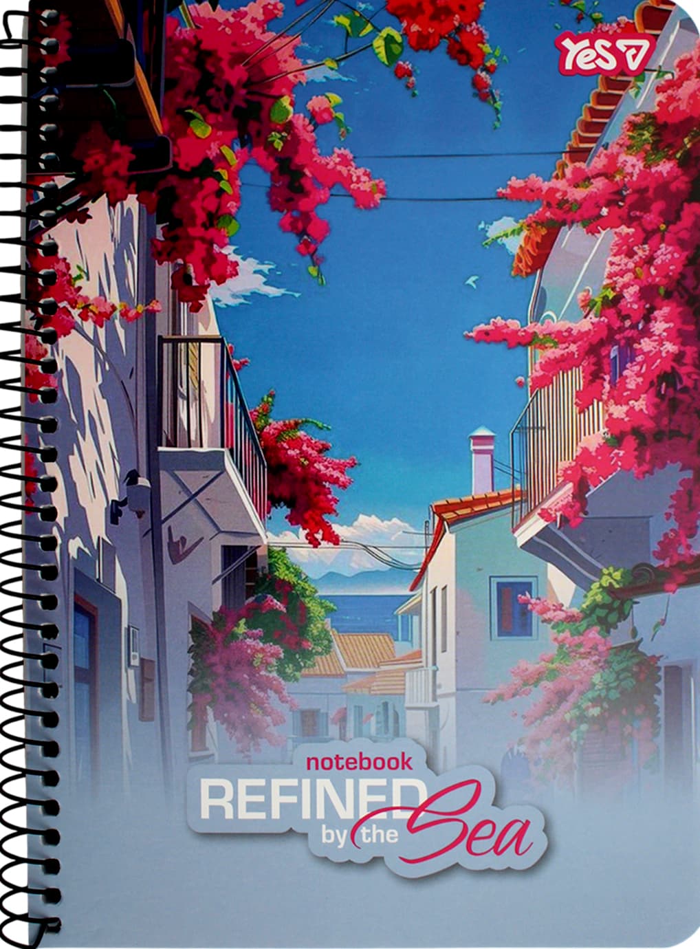 Блокнот пруж. А5 80л. клет. карт. обл. ВД-лак Refined Sea.Рink №152428/Yes/(60)