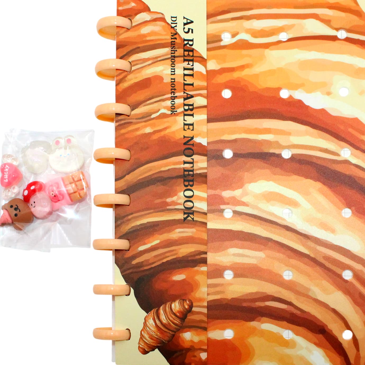 Блокнот пруж. А5 80арк. кліт. пласт. обкл. св. коричн. "Diy Food" №ZB.12203.3/Zibi/