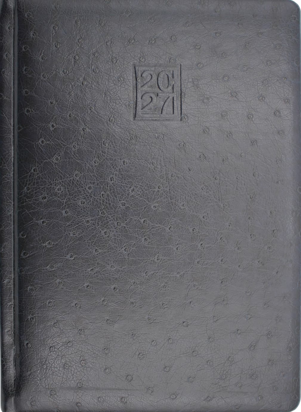 Ежедневник A5 Optima датированный 2027 Ostrich синий, кремовый блок O25228-02