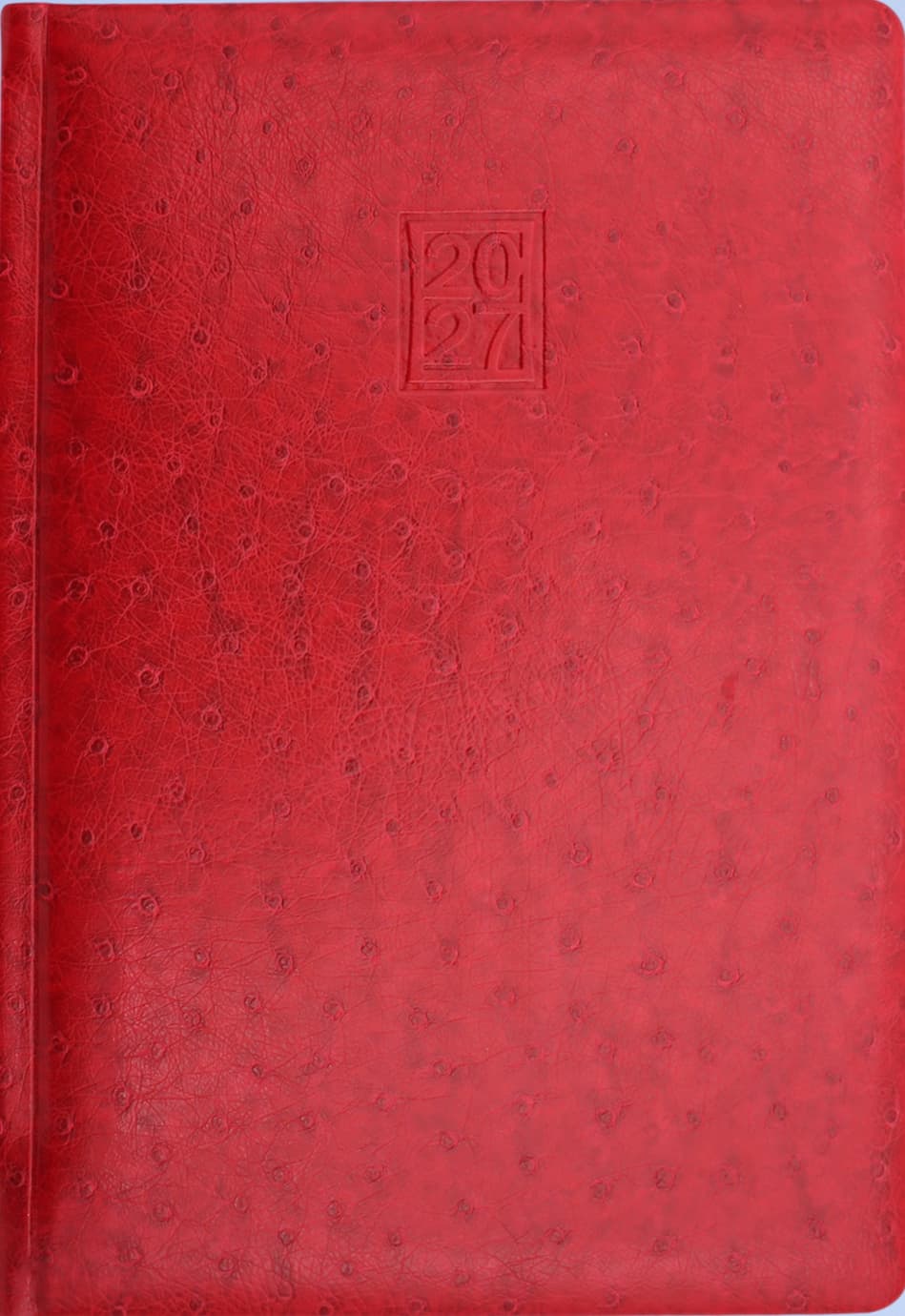 Щоденник А5 Optima датований 2027 Ostrich червоний O25228-03