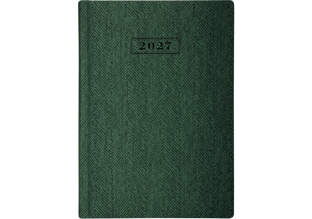Щоденник А5 Optima датований 2027 Tweed зелений O26126-04