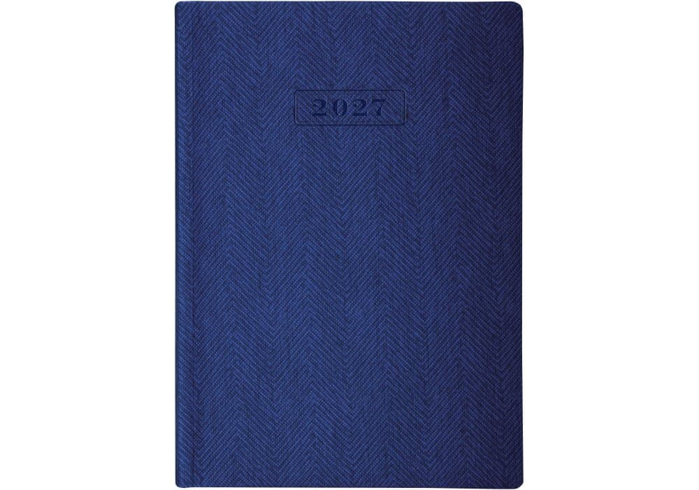 Щоденник А5 Optima датований 2027 Tweed синій O26126-02