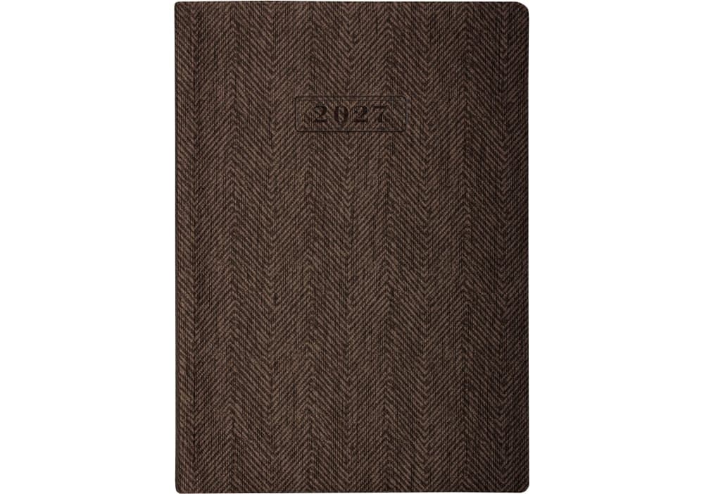 Щоденник A5 Optima датований 2027 Tweed коричневий O26126-07  