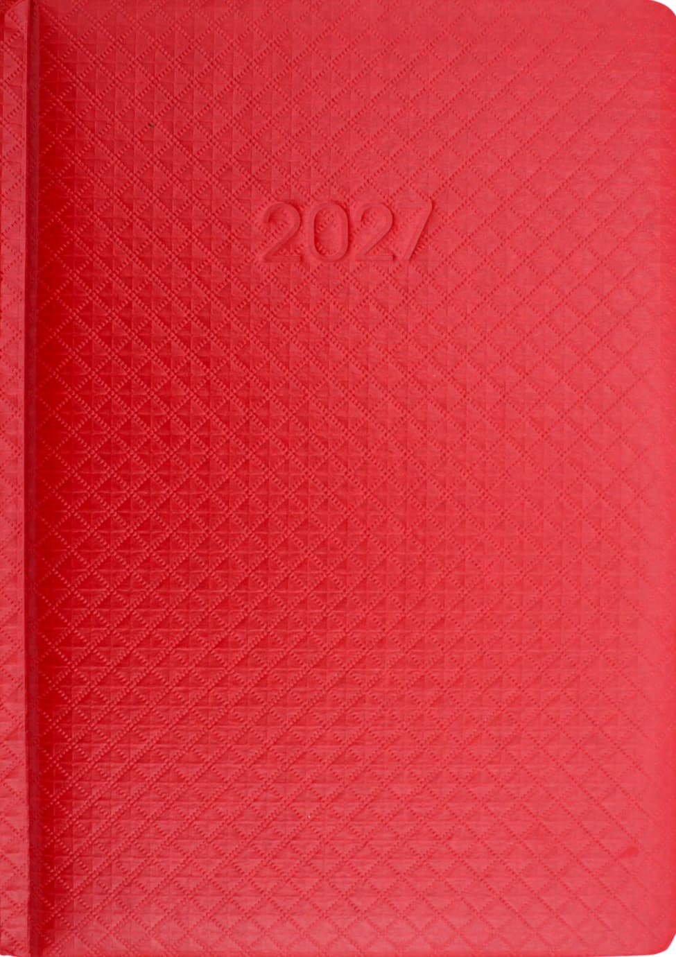 Щоден. А5 "Economix" дат2027 Клітинка червоний №E21609-03(20)