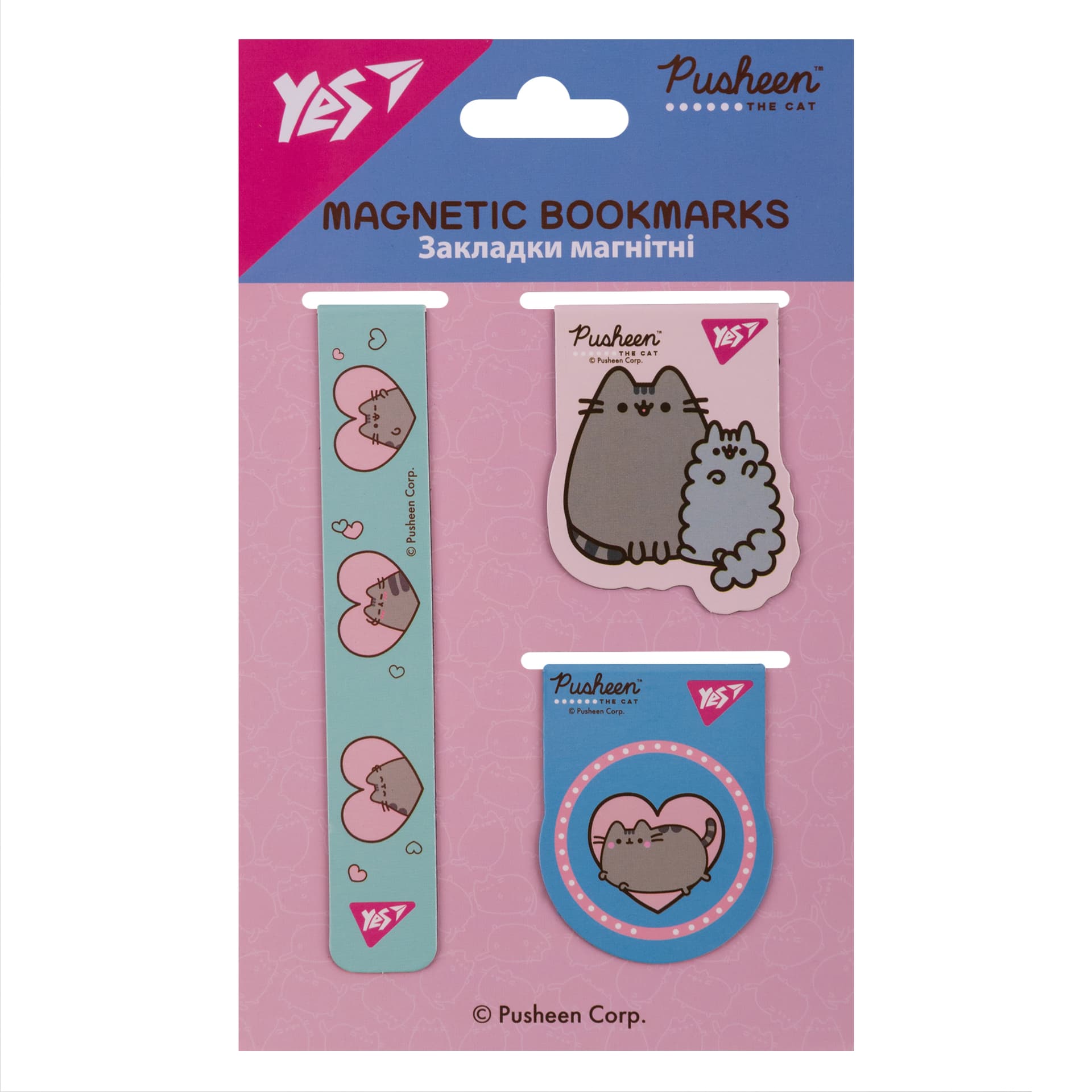 Закладка магніт. "Yes" №708349 Pusheen 3 шт(10)(50)