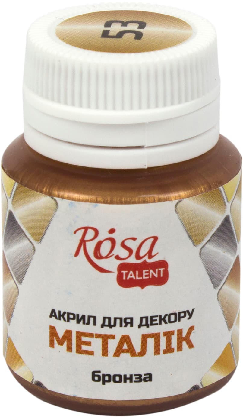 Акрил для декора Rosa Studio 20мл металлик бронза 22003/3087