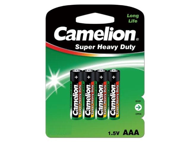 Батарейки Camelion green R-03 блістер 4 шт (12) (288)