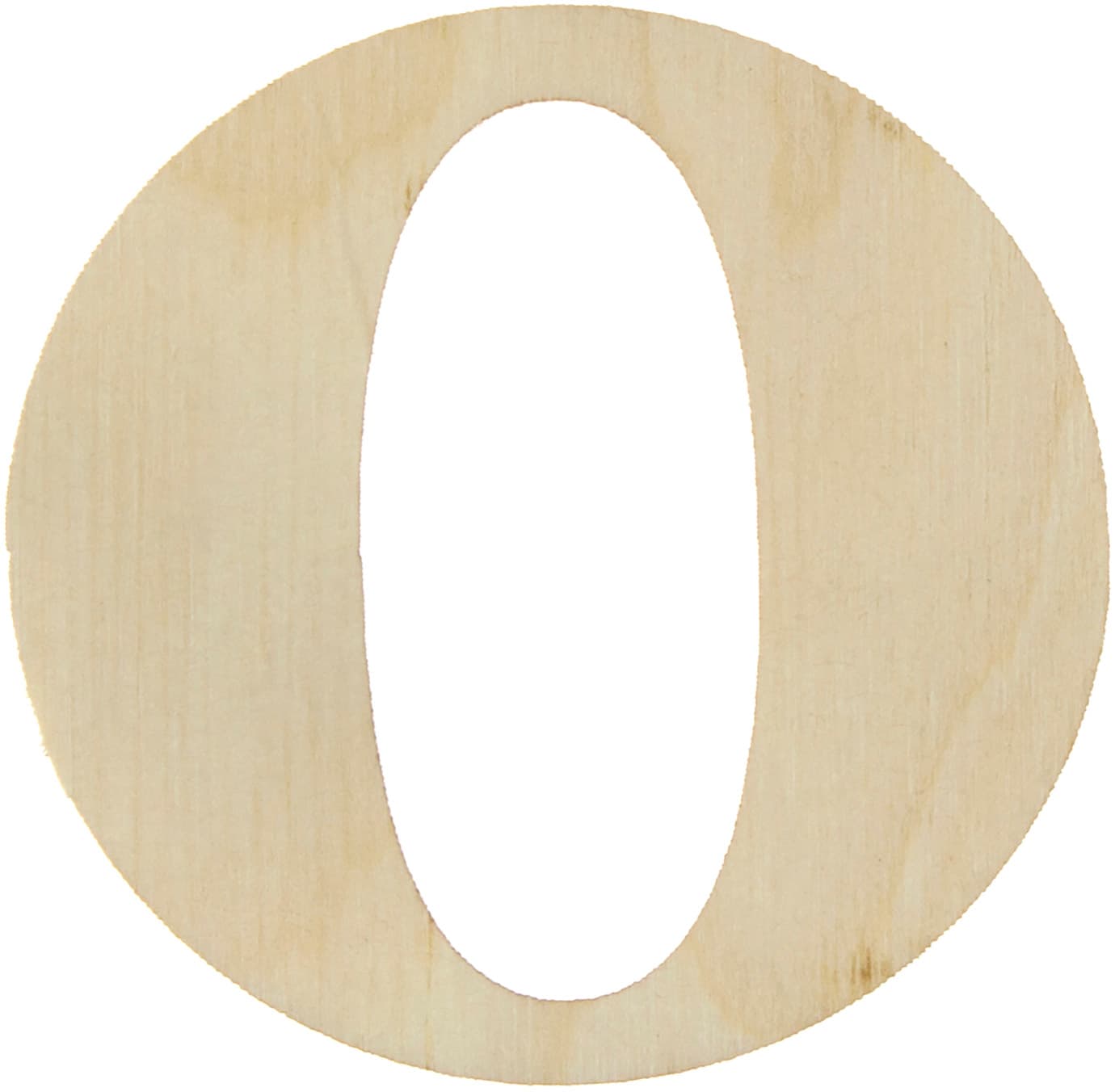 Літера англійська 6 см O фанера (5)