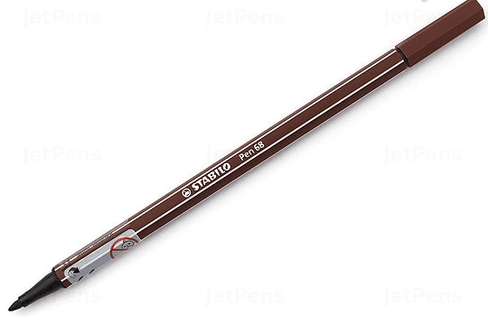 Маркер-пензлик "Stabilo 68" №45 Brown(10)