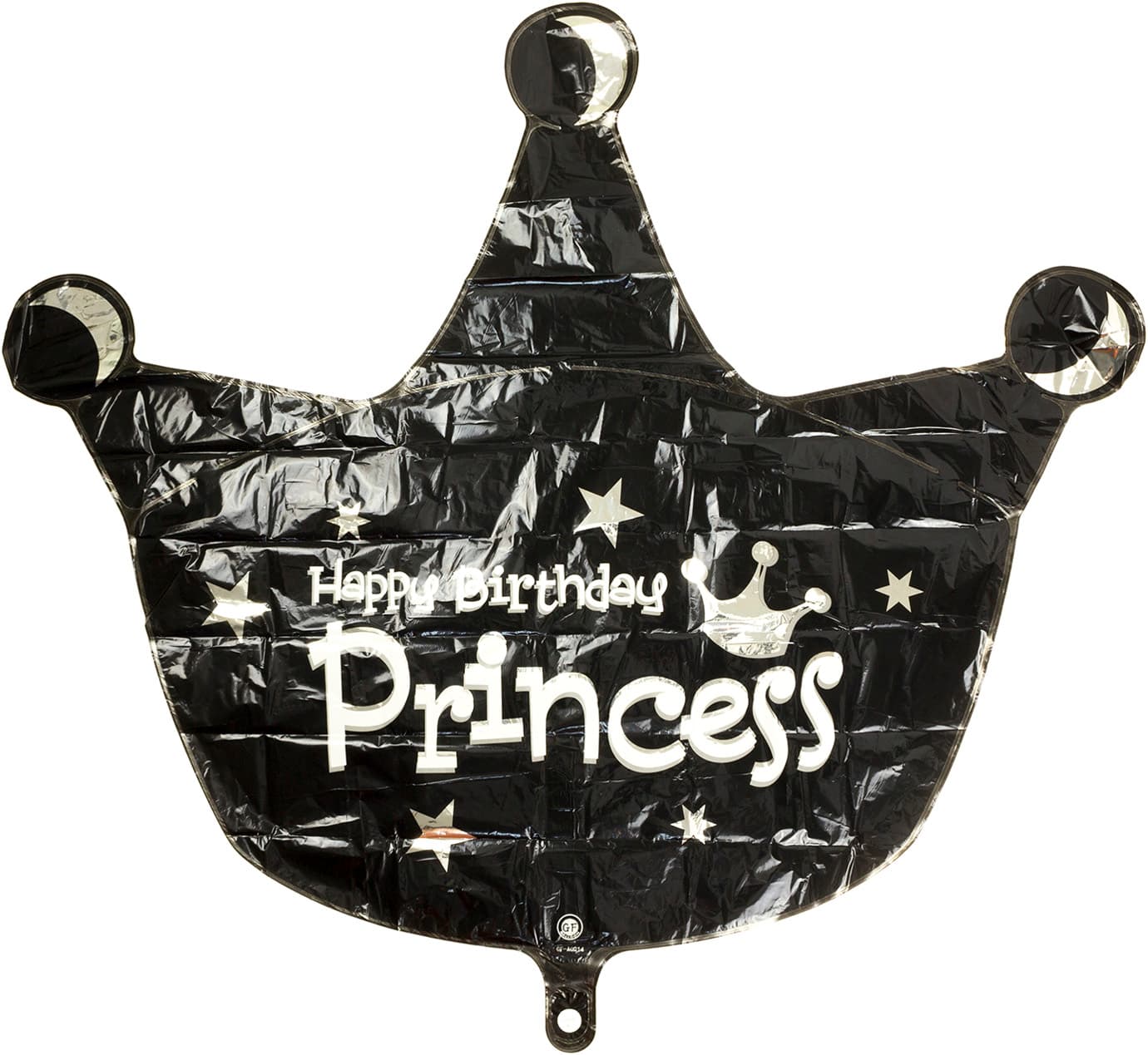Шарик воздушный фигура фольгированный Корона. Princess черный