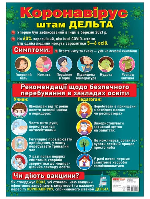 Плакат Корановірус. Штам Дельта (30) №0210-1/10104251У