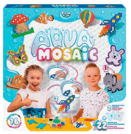 Набір креативної творчості Aqua Mosaic українською DankoToys (10) №AM01-02