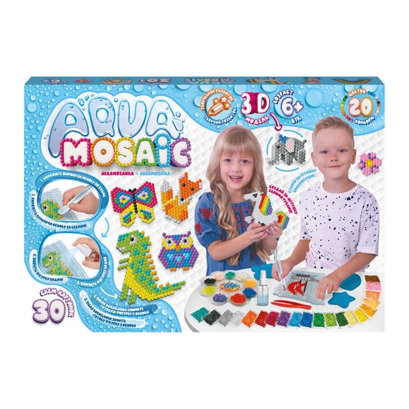 Набір креативної творчості Aqua Mosaic українською DankoToys (10) №AM01-01