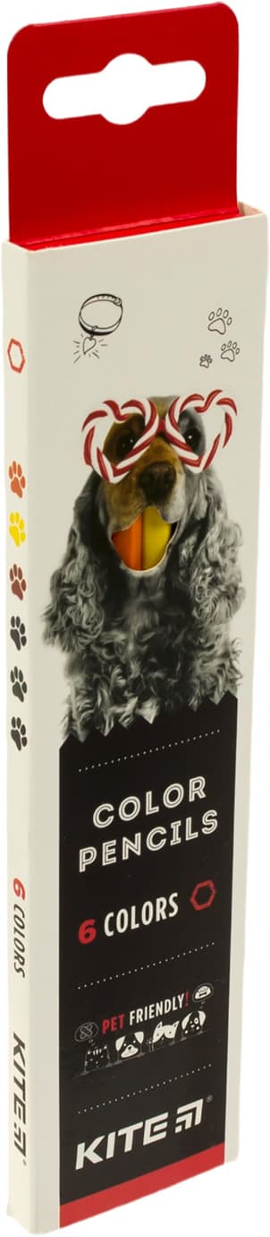 Олівці кольорові 6 кольорів Kite Kite Dogs (24) №K22-050-1