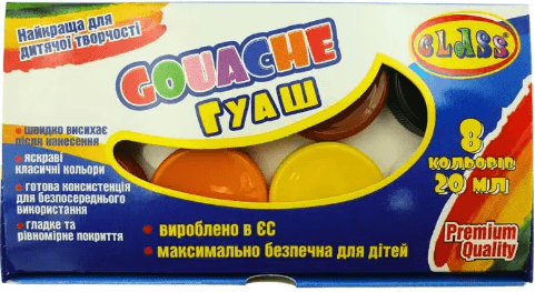 Гуашь "Class" Premium 8цветн. 20мл №7658C(20)(30)