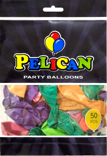 Кулька повітр. латексна 10"/25см перламутр асорті №810199/199/Pelican/(50)(250)