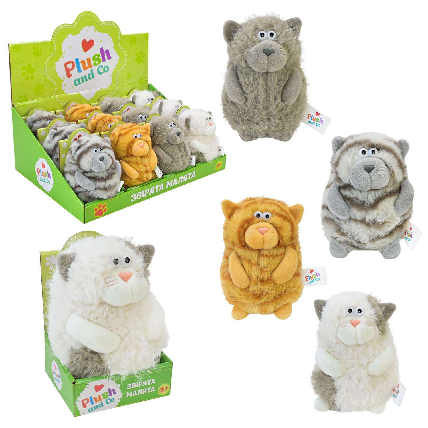 Мягкая игр. "Plush and Co" Кот 13см, в кор-ке 38х26х14см №PLC25015(12)(144) КИ